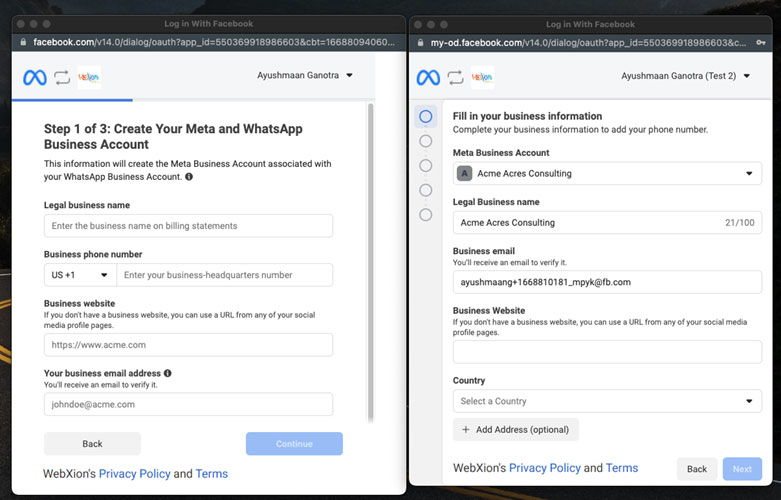 Whatsapp New Embedded Signup Features