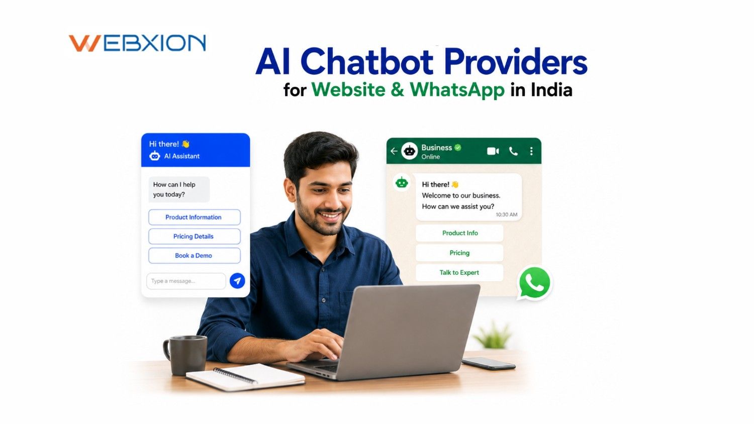 Top 10 AI Chatbot Providers for Website & WhatsApp in India