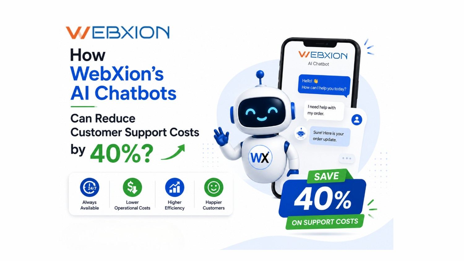 How WebXions AI Chatbots Can Reduce Customer Support Costs